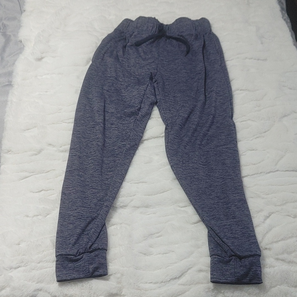Real Essentials Purple Soft Cropped Joggers Sweatpants w Pockets Girls Med